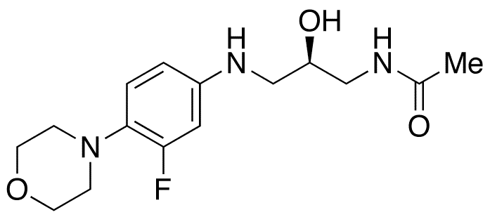 N-[(2R)-3-[[3-Fluoro-4-(4-morpholinyl)phenyl]amino]-2-hydroxypropyl]acetamide - Chemical structure and product image