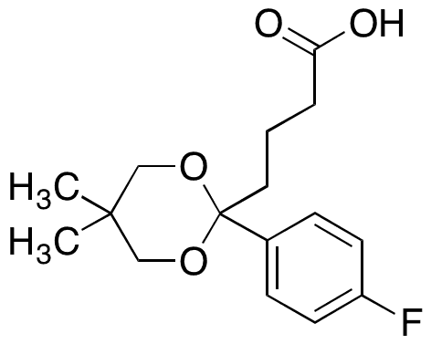 2-(4-Fluorophenyl)-5,5-dimethyl-1,3-dioxane-2-butanoic Acid - Chemical structure and product image