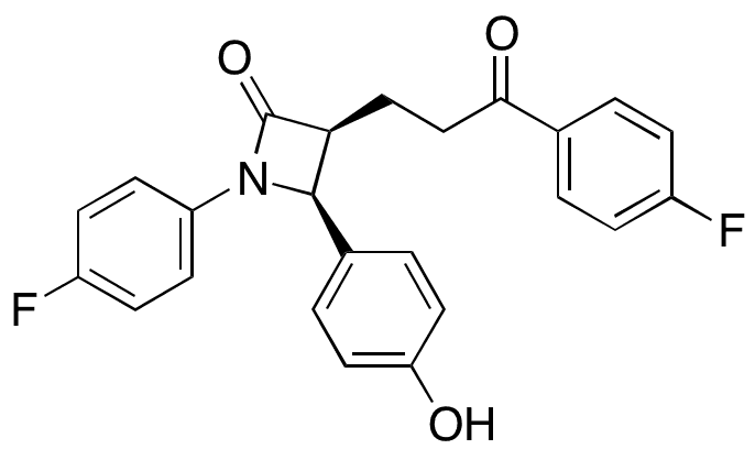 (3S,4S)-1-(4-Fluorophenyl)-3-[3-(4-fluorophenyl)-3-oxopropyl]-4-(4-hydroxyphenyl)-2-azetidinone - Chemical structure and product image