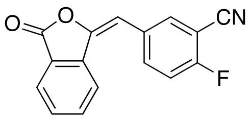 2-Fluoro-5-[(3-oxo-1(3H)-isobenzofuranylidene)methyl]-benzonitrile - Chemical structure and product image