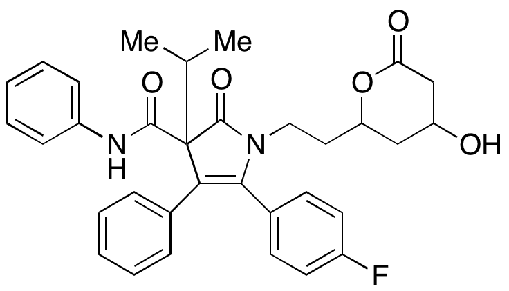 5-(4-Fluorophenyl)-2,3-dihydro-3-(1-methylethyl)-2-oxo-N,4-diphenyl-1-[2-tetrahydro-4-hydroxy-6-oxo-2H-pyran-2-yl]ethyl]-1H-pyrrole-3-carboxamide - Chemical structure and product image