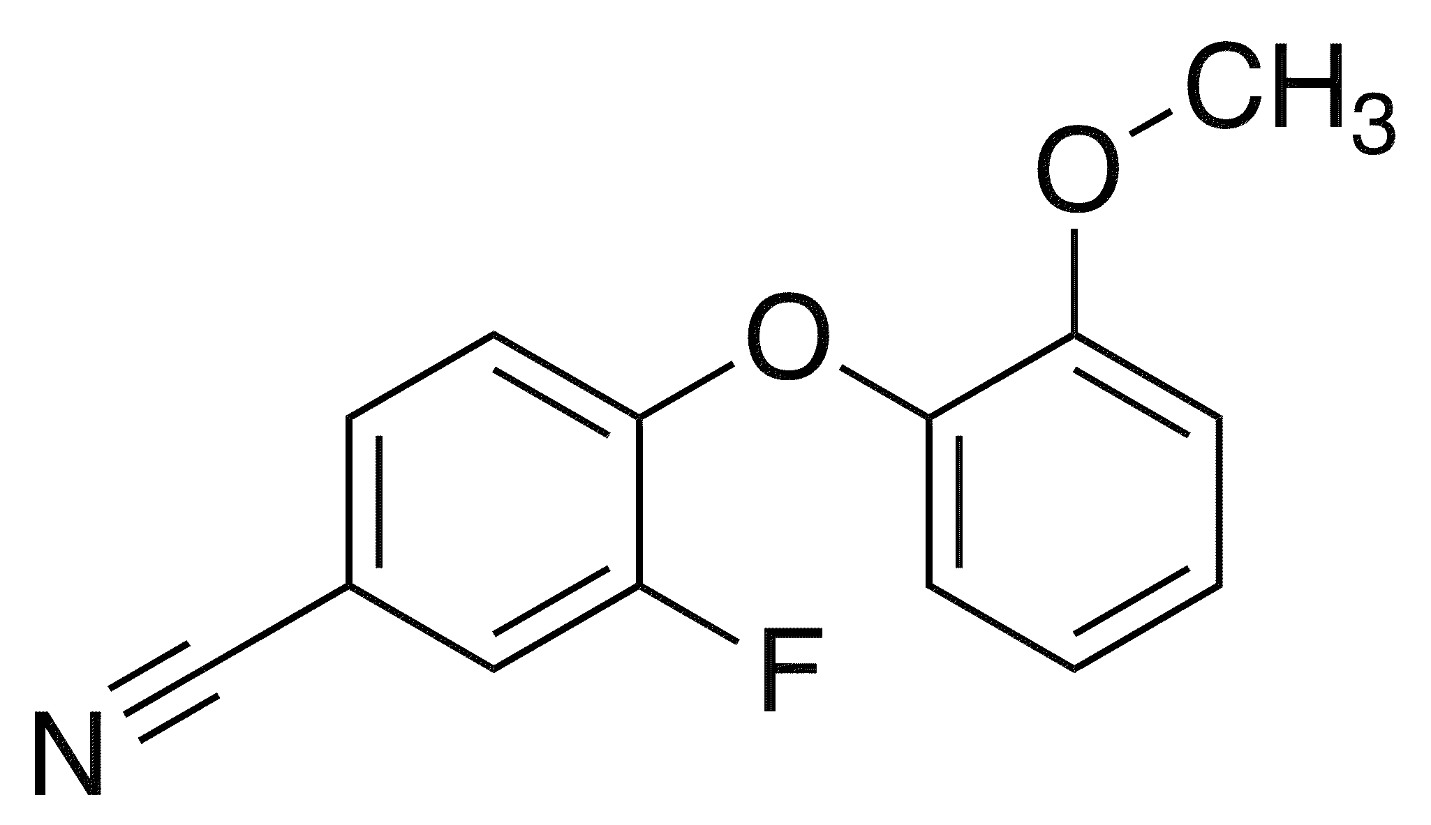 3-Fluoro-4-(2-methoxyphenoxy)benzonitrile - Chemical structure and product image