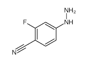 2-Fluoro-4-hydrazino-benzonitrile - Chemical structure and product image