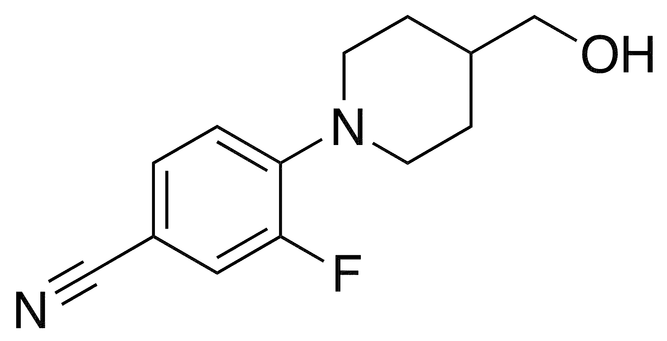 3-Fluoro-4-[4-(hydroxymethyl)piperidin-1-yl]benzonitrile - Chemical structure and product image
