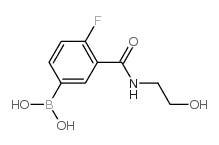 4-Fluoro-3-(2-hydroxyethylcarbamoyl)phenylboronic acid - Chemical structure and product image