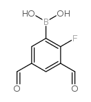 2-Fluoro-3,5-diformylphenylboronic acid - Chemical structure and product image