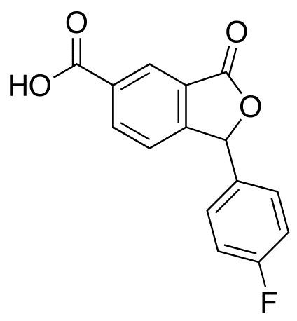 1-(4-Fluorophenyl)-1,3-dihydro-3-oxo-5-isobenzofurancarboxylic Acid - Chemical structure and product image