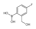 4-Fluoro-2-(hydroxymethyl)phenylboronic Acid - Chemical structure and product image