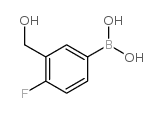 4-Fluoro-3-(hydroxymethyl)phenylboronic acid - Chemical structure and product image