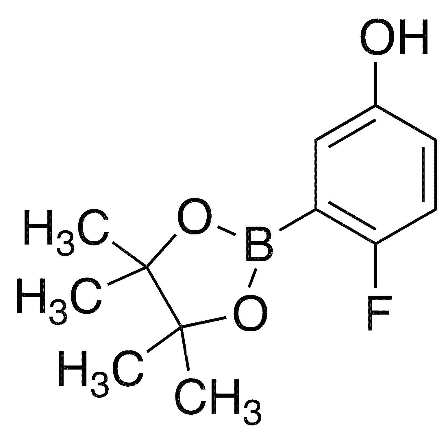 2-Fluoro-5-hydroxyphenylboronic acid, pinacol ester - Chemical structure and product image