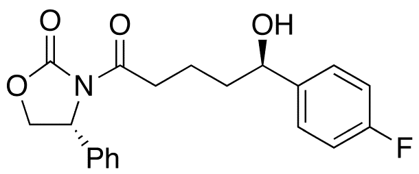 (4R)-4-Phenyl-3-[(5R)-5-(4-fluorophenyl)-5-hydroxypentanoyl]-1,3-oxazolidin-2-one - Chemical structure and product image