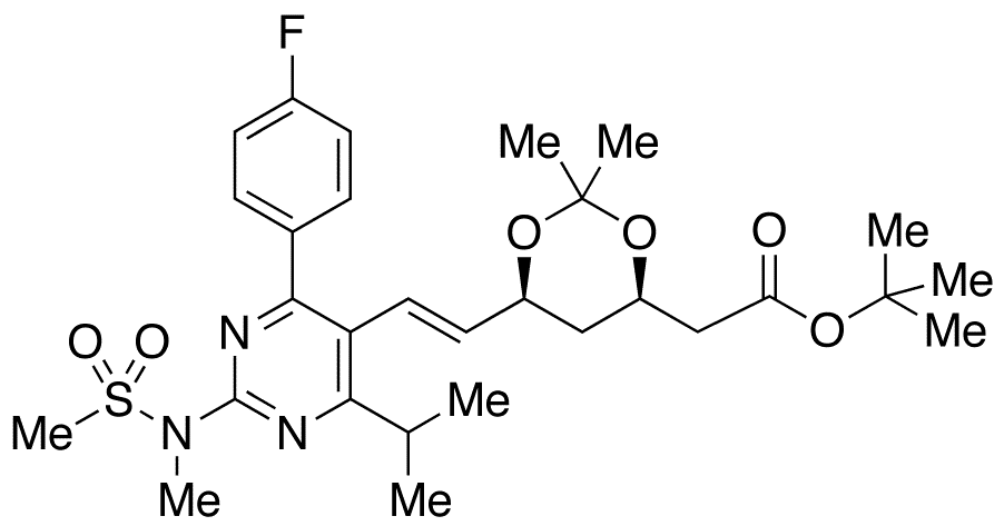 (4R,6S)-6-[(1E)-2-[4-(4-Fluorophenyl)-6-(1-methylethyl)-2-[methyl(methylsulfonyl)amino]-5-pyrimidinyl]ethenyl]-2,2-dimethyl-1,3-dioxane-4-acetic Acid 1,1-Dimethylethyl Ester - Chemical structure and product image