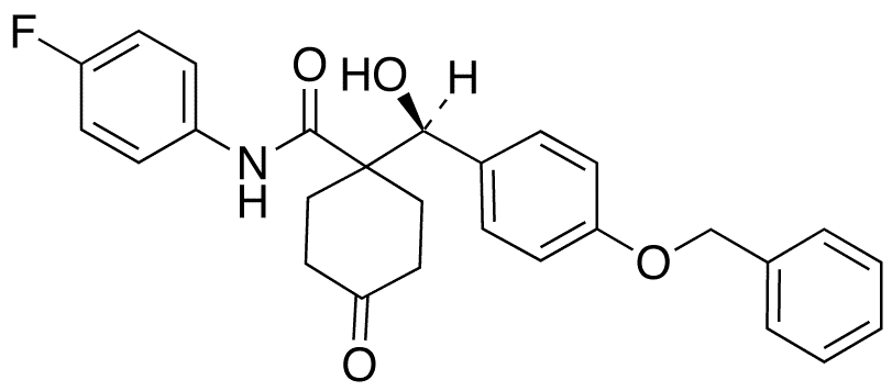 (S)-N-(4-Fluorophenyl)-1-[hydroxy[4-(phenylmethoxy)phenyl]methyl]-4-oxo-cyclohexanecarboxamide - Chemical structure and product image