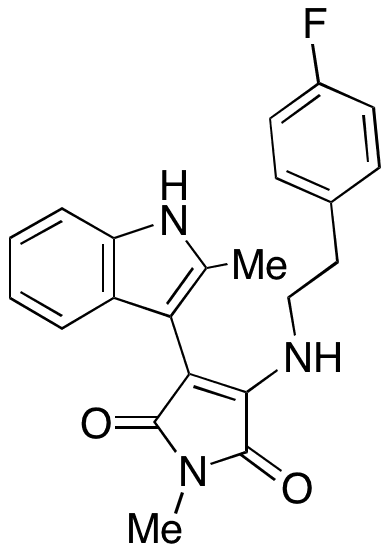 3-((4-Fluorophenethyl)amino)-1-methyl-4-(2-methyl-1H-indol-3-yl)-1H-pyrrole-2,5-dione - Chemical structure and product image