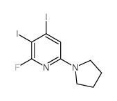 2-Fluoro-3,4-diiodo-6-(pyrrolidin-1-yl)pyridine - Chemical structure and product image
