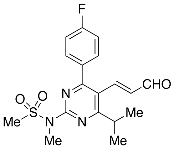 N-[4-(4-Fluorophenyl)-6-(1-methylethyl)-5-[(1E)-3-oxo-1-propenyl]-2-pyrimidinyl]-N-methyl-methanesulfonamide - Chemical structure and product image