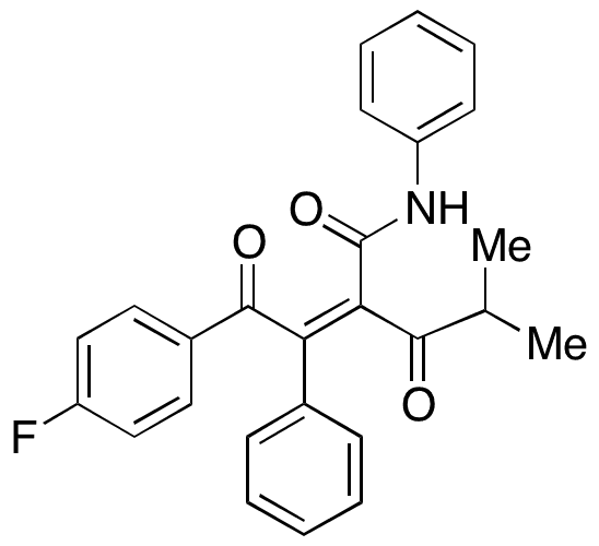 2-[2-(4-Fluorophenyl)-2-oxo-1-phenylethylidene]-4-methyl-3-oxo-N-phenylpentanamide - Chemical structure and product image