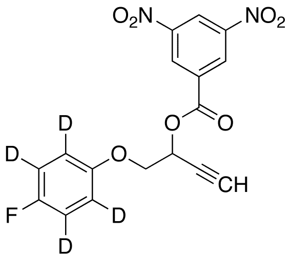 1-(4-Fluorophenoxy-d4)-2-(3,5-dinitrobenzoate)3-butyn-2-ol - Chemical structure and product image
