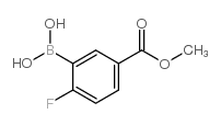 2-Fluoro-5-methoxycarbonylphenylboronic acid - Chemical structure and product image
