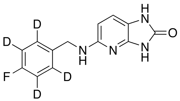 5-[[(4-Fluorophenyl)methyl]amino]-1,3-dihydro-2H-imidazo[4,5-b]pyridin-2-one-d4 - Chemical structure and product image