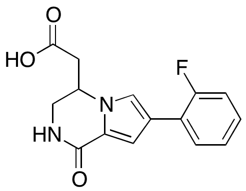 7-(2-Fluorophenyl)-1,2,3,4-tetrahydro-1-oxo-pyrrolo[1,2-a]pyrazine-4-acetic Acid - Chemical structure and product image
