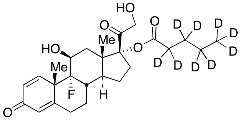 9 alpha-Fluoroprednisolone 17-Valerate-d9 - Chemical structure and product image
