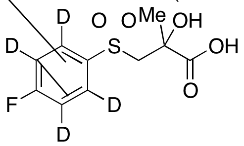 3-[(4-Fluorophenyl)sulfonyl]-2-hydroxy-2-methylpropanoic Acid-d4 - Chemical structure and product image