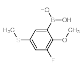 3-Fluoro-2-methoxy-5-methylthiophenylboronic acid - Chemical structure and product image