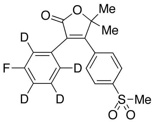 3-(3-Fluorophenyl)-5,5-dimethyl-4-[4-(methylsulfonyl)phenyl]-2(5H)-furanone-d4 - Chemical structure and product image