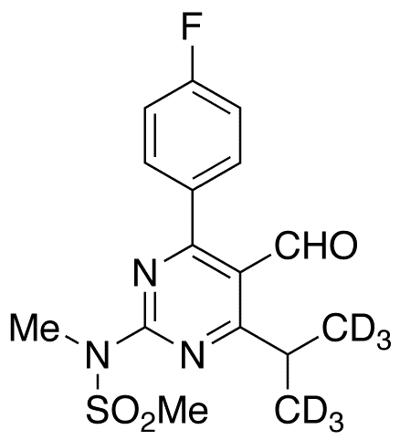 N-(4-(4-Fluorophenyl)-5-formyl-6-isopropylpyrimidin-2-yl)-N-methylmethanesulfonamide-d6 - Chemical structure and product image
