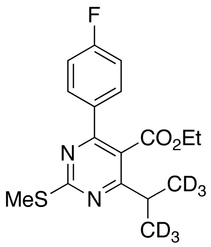 [4-(4-Fluorophenyl)-6-(1-methylethyl)-2-(methylsulfinyl)-5-pyrimidinyl]-ethyl Ester-d6 - Chemical structure and product image