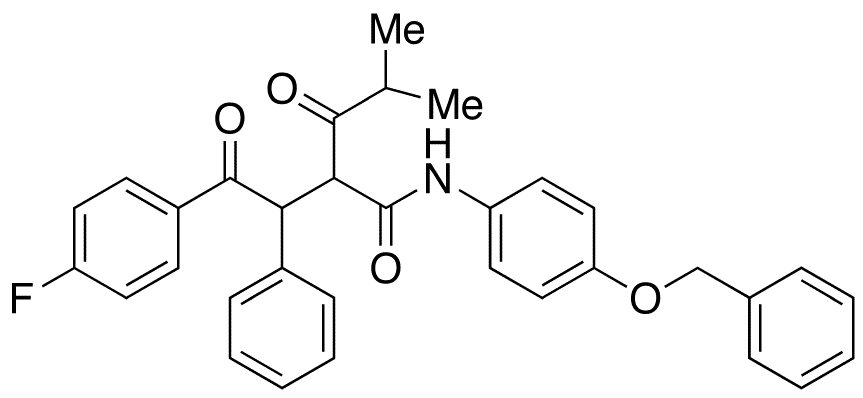 2-[2-(4-Fluorophenyl)-2-oxo-1-phenyl-ethyl]-4-methyl-3-oxo-pentanoic Acid, (4-Benzyloxy-phenyl)-amide - Chemical structure and product image