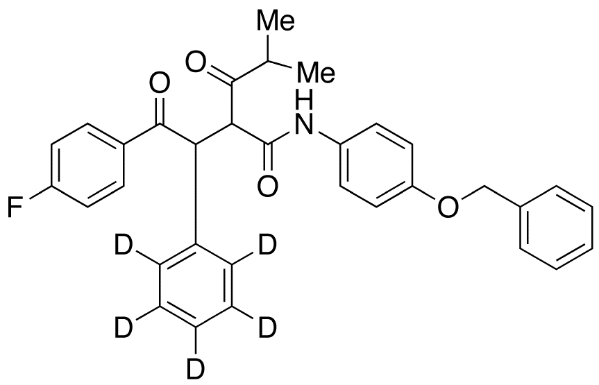 2-[2-(4-Fluorophenyl)-2-oxo-1-phenyl-d5-ethyl]-4-methyl-3-oxo-pentanoic Acid, (4-Benzyloxy-phenyl)-amide - Chemical structure and product image