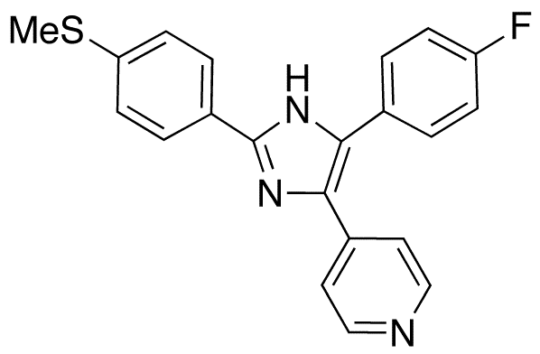 4-[4-(4-Fluorophenyl)-2-[4-(methylthio)phenyl]-1H-imidazol-5-yl]pyridine - Chemical structure and product image