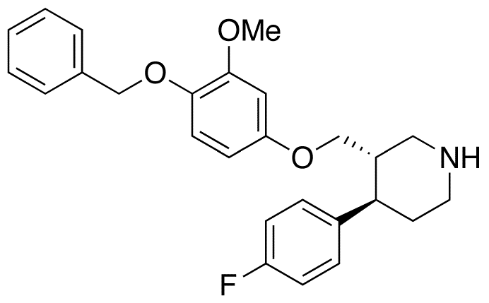(3S,4R)-4-(4-Fluorophenyl)-3-[[3-methoxy-4-(benzyloxy)phenoxy]methyl]piperidine - Chemical structure and product image
