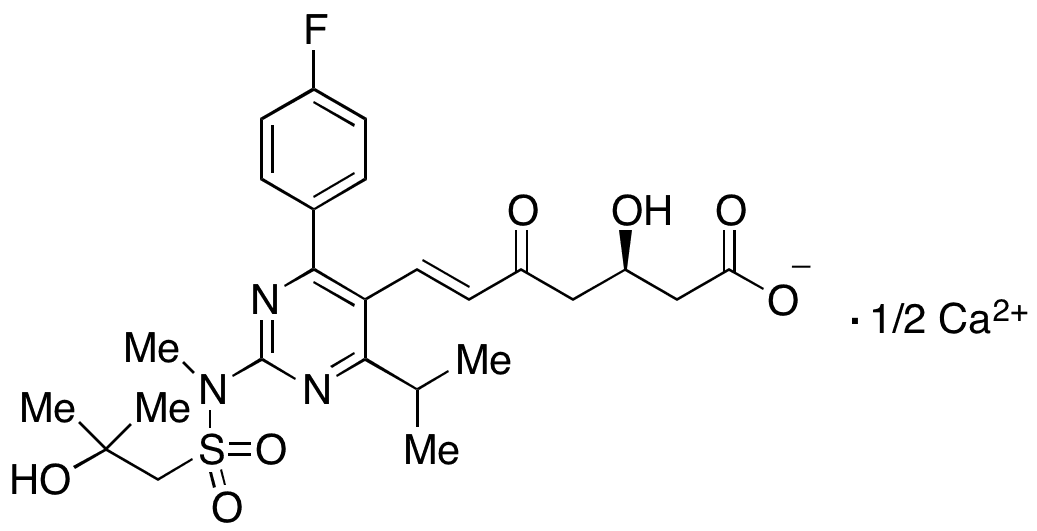 (R,E)-7-(4-(4-Fluorophenyl)-2-(2-hydroxy-N,2-dimethylpropylsulfonamido)-6-isopropylpyrimidin-5-yl)-3-hydroxy-5-oxohept-6-enoate(Rosuvastatin Impurity) - Chemical structure and product image