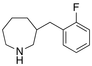 3-[(2-Fluorophenyl)methyl]hexahydro-1H-azepine - Chemical structure and product image
