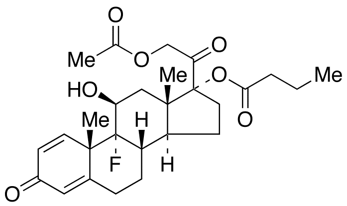 9 alpha-Fluoro Prednisolone 17-Butyrate-21-acetate - Chemical structure and product image