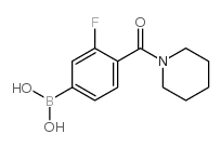 3-Fluoro-4-(piperidine-1-carbonyl)phenylboronic acid - Chemical structure and product image