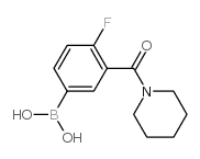 4-Fluoro-3-(piperidine-1-carbonyl)phenylboronic acid - Chemical structure and product image