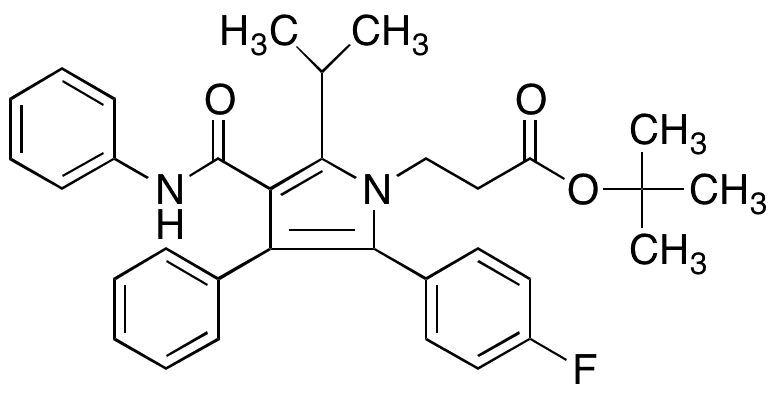 5-(4-Fluorophenyl)-2-(1-methylethyl)-1-(3-oxopropyl)-N,4-diphenyl-1H-pyrrole-propanoate tert-Butyl Acetate - Chemical structure and product image