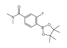 3-Fluoro-N,N-dimethyl-4-(tetramethyl-1,3,2-dioxaborolan-2-yl)benzamide - Chemical structure and product image