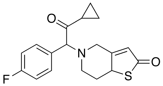 p-Fluoro Prasugrel Thiolactone(Mixture of Diastereomers) - Chemical structure and product image