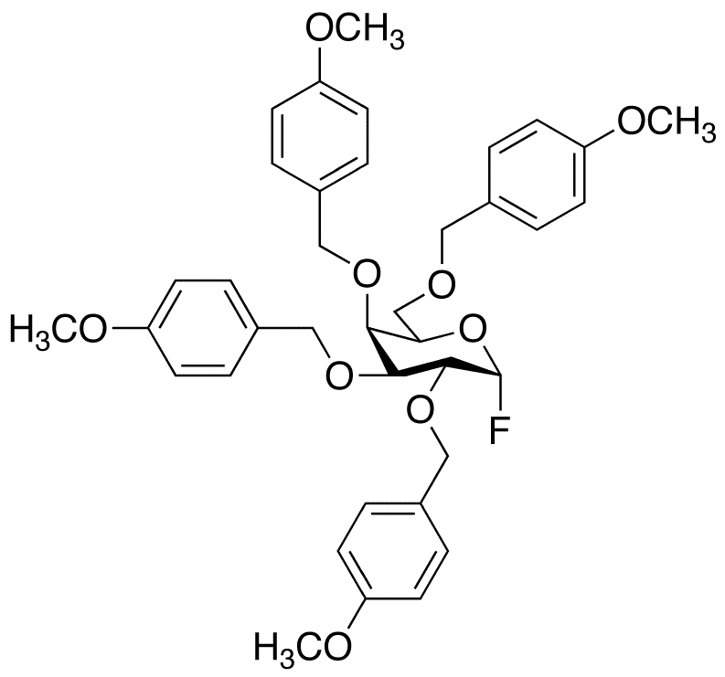 Fluoro 2,3,4,6-Tetra-O-(4-methoxybenzyl)-alpha-D-galactopyranoside - Chemical structure and product image