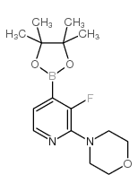 3-Fluoro-2-(4-morpholino)pyridine-4-boronic acid pinacol ester - Chemical structure and product image