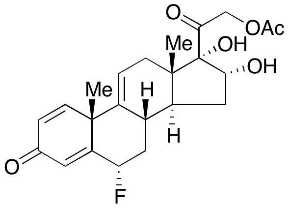 6 alpha-Fluoro-16 alpha,17,21-trihydroxypregna-1,4,9(11)-triene-3,20-dione 21-Acetate - Chemical structure and product image