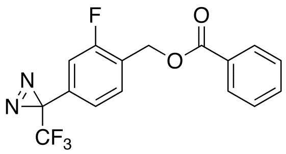 2-Fluoro-4-(3-trifluoromethyl)-3H-diazirin-3-ylbenzyl Benzoate - Chemical structure and product image