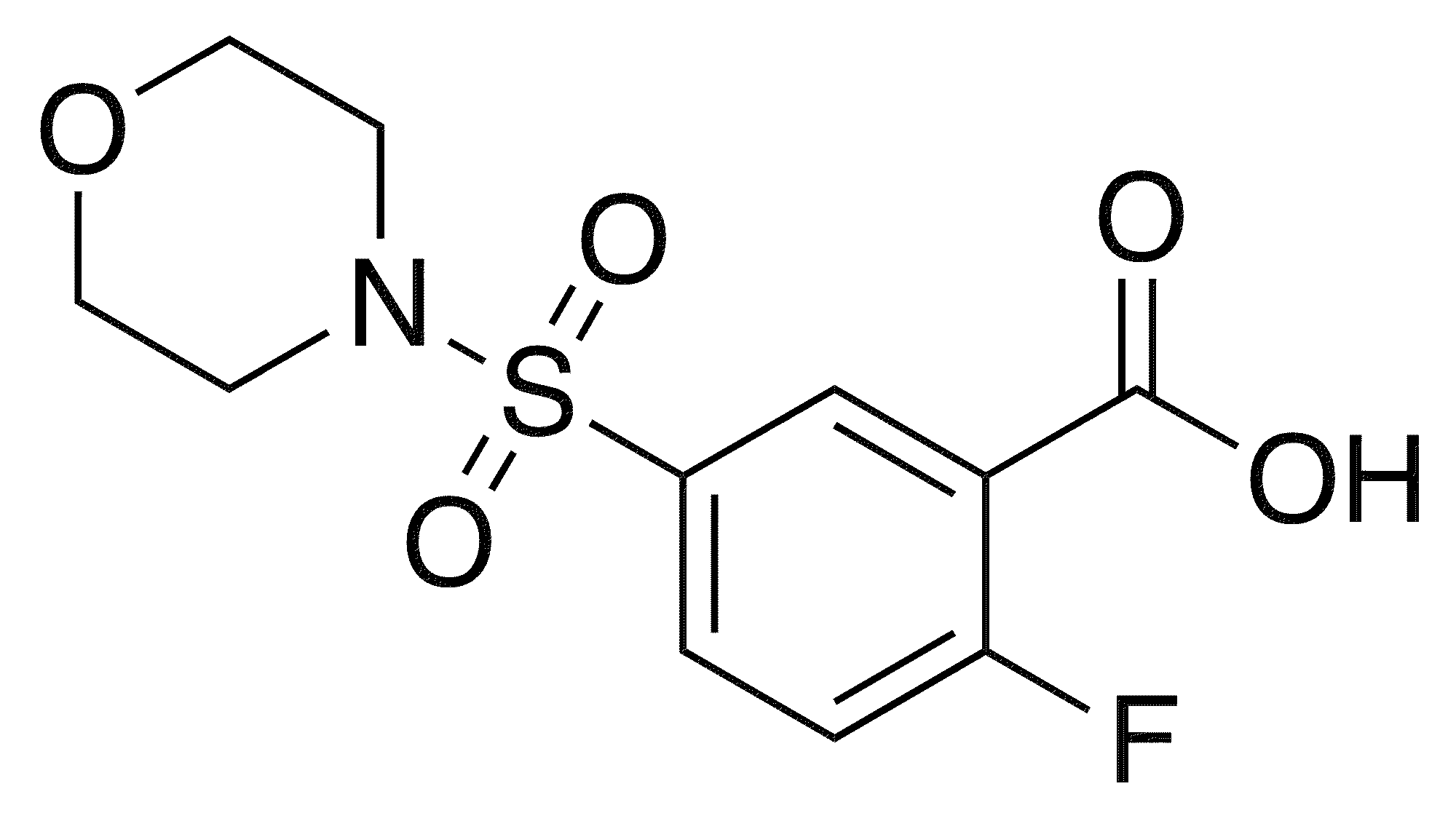 2-Fluoro-5-(morpholine-4-sulfonyl)-benzoic acid - Chemical structure and product image