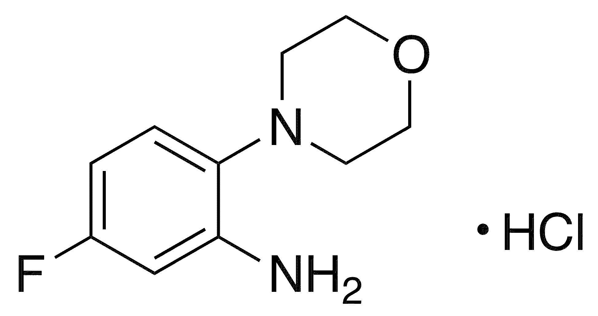 5-Fluoro-2-(morpholin-4-yl)aniline hydrochloride - Chemical structure and product image