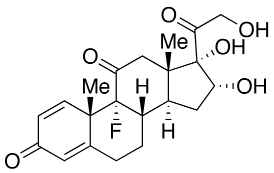 (16 alpha)-9-Fluoro-16,17,21-trihydroxy-pregna-1,4-diene-3,11,20-trione - Chemical structure and product image